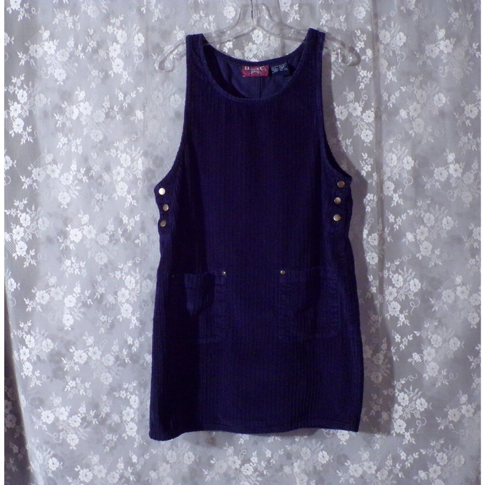 Vintage 90s Corduroy Jumper Size Small 1990s Retro Dark Blue Academia East Coast